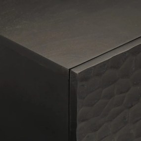 fekete tömör mangófa dohányzóasztal 100 x 54 x 40 cm