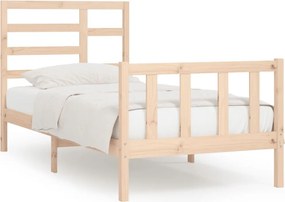vidaXL tömör fenyőfa ágy matrac nélkül 90 x 200 cm