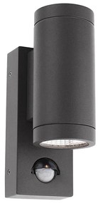 Redo 9453-LED Kültéri fali lámpa érzékelővel VINCE 2xLED/3W/230V IP54 antracit