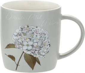 Elegáns porcelán bögre hortenzia virág motívummal 350 ml kávé tea
