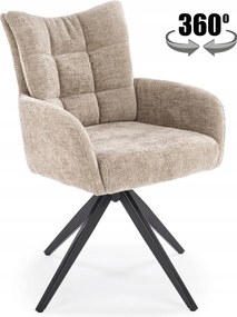 Bézs kárpitozott forgószék nappali konyha étkezőbe K540