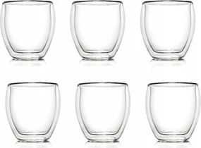 Lux Duplafalú Pohár Felfújható Üveg 100ml 6db Espresso Creano