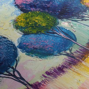 Kupolafák képe, olajfestmény (120x50 cm)