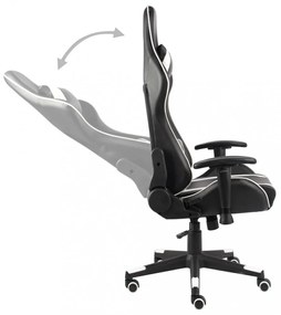 fehér PVC forgó gamer szék