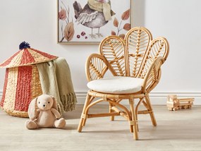 Páva alakú natúr rattan gyerekszék FLORENTINE II Beliani