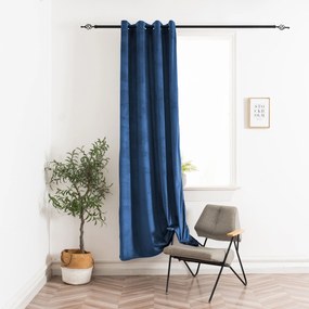 Sötétítő függöny ELVIO VELVET 140x250 cm, tengerészkék Felfüggesztés: Fém gyűrűk