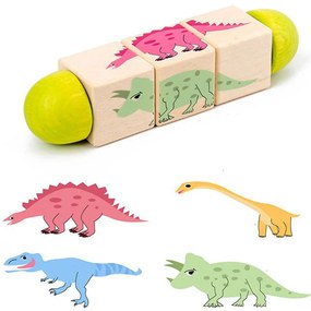 Állatos mini kirakós hengerek Montessori fajáték