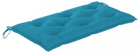 tömör tíkfa kerti pad világoskék párnával 112 cm