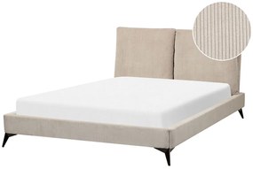 Franciaágy 140 cm Mellody (szürkésbézs)  (ágyráccsal). 1081351