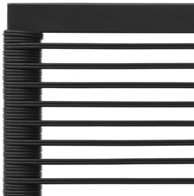 9 részes fekete-szürke polyrattan kerti ülőgarnitúral