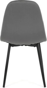 CT-V2971 GREY4 szürke bársony étkezőszék