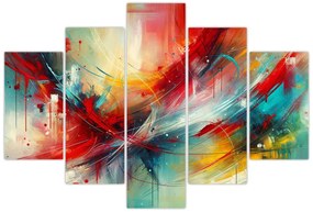 Kép – Absztrakció pirossal (150x105 cm)