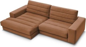 Narancssárga bársony sarokkanapé (bal oldali-heverő résszel) Sierra – Bobochic Paris