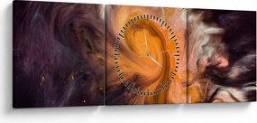 Absztrakt kép - univerzum (órával) (90x30 cm)
