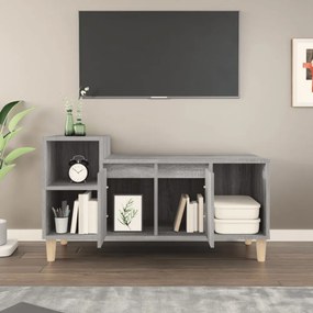 szürke sonoma színű szerelt fa TV-szekrény 100x35x55 cm