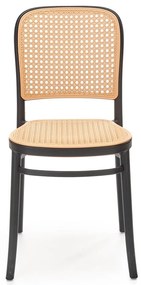 Tobias étkezőszék, rattan / fekete