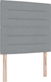 vidaXL Boxrugós ágy matracmal leddel Világosszürke 80 x 200 cm szövet