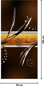 Fotótapéta ajtóra - Absztrakt pillangók (95x205cm)
