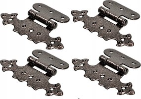 4X Bútorpánt Dekoratív Aszimmetrikus Retro Acél