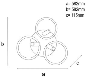 LED állítható mennyezeti lámpa LED/70W/230V 3000-6500K fekete/barna + DO