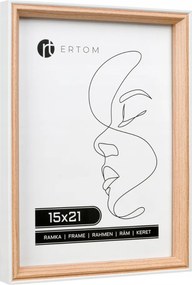 Képkeret 15x21 fehér természetes modern skandináv Pamira