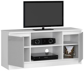 TV asztal Darian (fehér + fényes cappucino). Akció -16%. 1068746