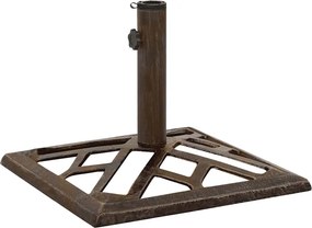 vidaXL bronzszínű öntöttvas napernyőtalp 44 x 44 x 31 cm