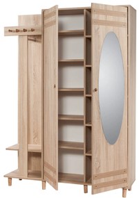 Előszoba fal Gardin 200 (szonoma tölgy) (tükörrel). Akció -22%. 1088267