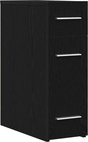 vidaXL Patikárius szekrény Musta tammi 20 x 45.5 x 60 cm Faanyag