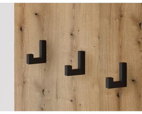 SVEN előszobafal tükörrel, barna/fehér