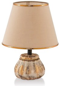 RAMZES asztali lámpa 1xE27/40W/230V krémszínű/arany