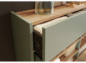 Zöld-natúr színű előszoba bútor Ameca – Germania