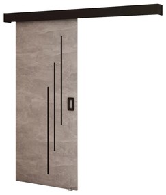Tolóajtó 90 cm Bethany V (beton + matt fekete). 1043494