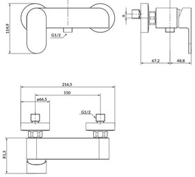 Cersanit S951-324 - Zuhanycsap CREA nikkel
