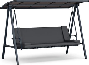 Blumfeldt LuxeLounge, hollywoodi hinta, 3 üléses, egyénileg állítható, porszórt acél, időjárásálló