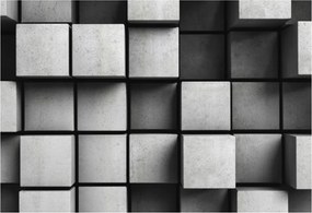 Fotótapéta Flizelina Fali Prémium 3D Geometrikus kockák 152x104 Ragasztó