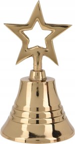 Arany karácsonyi csengő 10cm, csillag