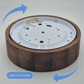 Brilagi - LED mennyezeti lámpa CARVALHO 1xE27/60W/230V cseresznye tölgy, Ø27 cm