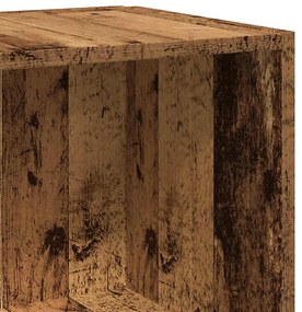 antik fa színű szerelt fa sarokszekrény 33 x 33 x 165 cm