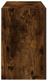 füstös tölgyszínű szerelt fa fali fürdőszobaszekrény 60x25x40cm