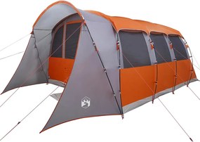 vidaXL Családi Sátor tetővel Szürke és narancs 576 x 325 x 213 cm