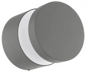 Led lámpatest , oldalfali , 11 Watt , meleg fehér , ezüst , kültéri , IP44 , EGLO , MELZO , 97301