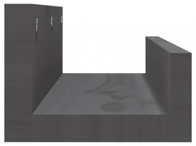 2 db szürke tömör fenyőfa fali polc 50 x 12 x 9 cm