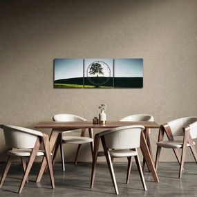 Természet kép - fa (órával) (90x30 cm)