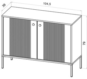 ISEO KOMODA IS02 2D CZARNY/N.ZŁOTE/U.ZŁOTE 5W