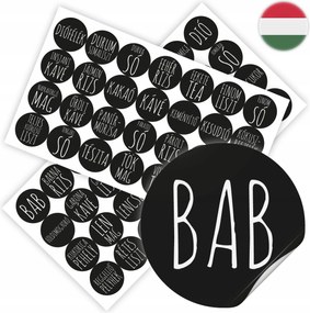 Konyhai befőttesüveg matrica 6cm ömlesztett termékekhez Magyarország