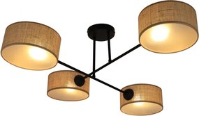 Brilagi - Felületre szerelhető csillár VIRGO 4xE14/40W/230V bézs/fekete