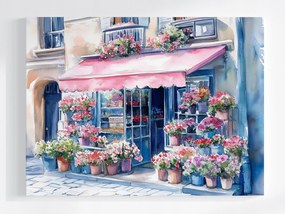 Vászonkép Canvas Bolt Virágüzlet Virágok Utca 80x60