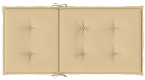 2db melange bézs szövet alacsony háttámlás székpárna 100x50x4cm