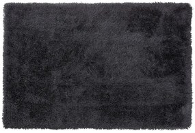 Fekete hosszú szálú szőnyeg 140 x 200 cm CIDE Beliani